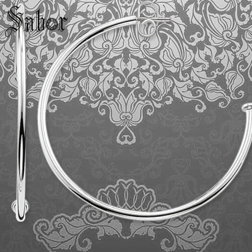 Creole Hinged Hoop Earrings Classic Beads Carrier Jewelry Geometric silver color Gift For Women 2020 New Aros thomas