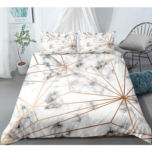 Modern Marble Duvet Cover Geometric Nordic Simple Bedding Set Double Set Queen King Double Size Bedding Linen Set