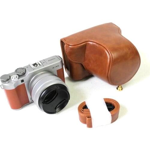 Camera bag PU Leather Case for Fujifilm Fuji X-A7 XA7 X-A5 X-A20 xa5 xa20 XA10 15-45mm Lens Cover With Shoulder Strap