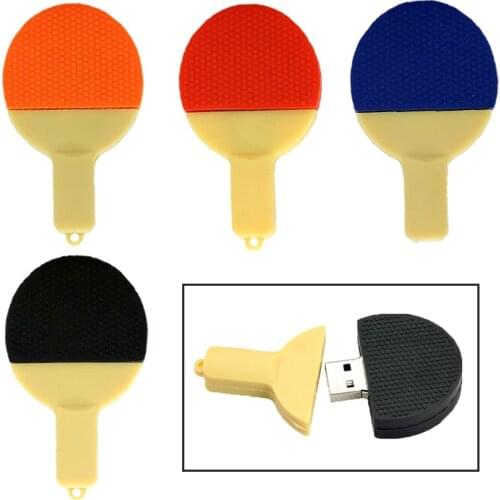 Pendrive Cartoon Ping Pong Balls Usb Pen Stick 8GB 16GB 32GB 64GB Usb Flash Drive Table Tennis Racket Usb Memory Stick Storage