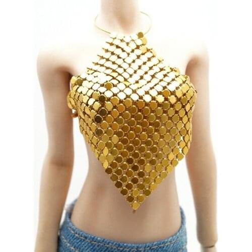 1:6th Golden Metal corset For 12" Phicen Hot Toys Female Action Figure Doll Toys