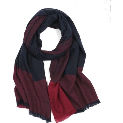 100%goat cashmere patchwork women fashion plaid scarfs small tassel 6color 65x200cm