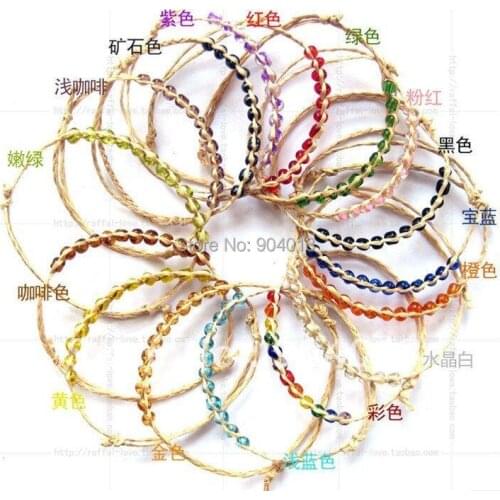 200pcs/lot free shipping pure or mixed color beads Raffia Bracelet, handmade Raffia Bracelet 12measle beads bracelet fashion