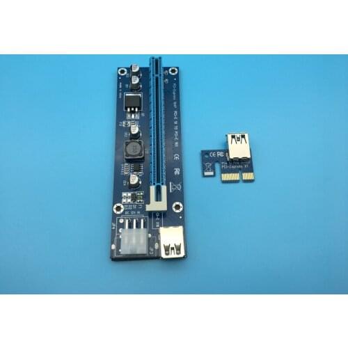 60cm PCIe PCI-E PCI Express Card 1x to 16x with USB3.0 Cable SATA to 6Pin Power Cable Riser Card for Bitcoin Mining Machine