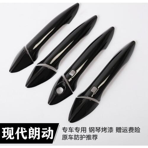 ACCESSORIES FIT FOR 2011 2012 2013 2014 2015 HYUNDAI ELANTRA ABS Black and bright SIDE DOOR HANDLE BAR COVER CATCH TRIM