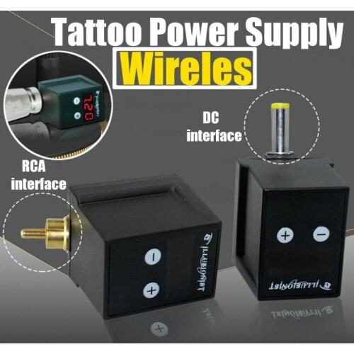 Wireless Tattoo Power Supply Rechargable RCA/DC Tattoo Machine Mini Tattoo Battery Power for Rotary Tattoo Pen
