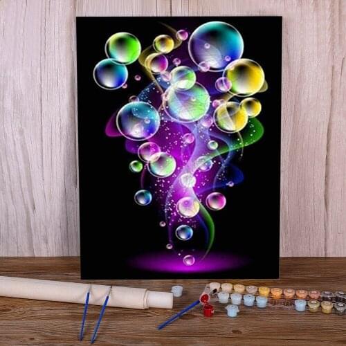 Colored Flowers Painting By Numbers Set Acrylic Paints 50*70 Canvas Painting New Design Crafts Adults Wholesale Drawing