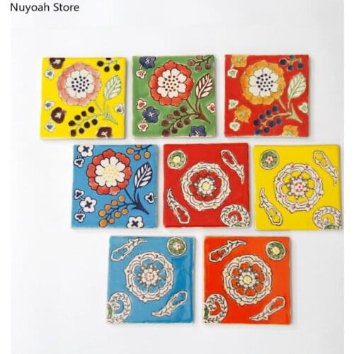 Living Room Home Decoration Ceramic Coaster Round Potholder Mini Plate Display Plate Tea Coaster Cup Holder Tea Set Accessories