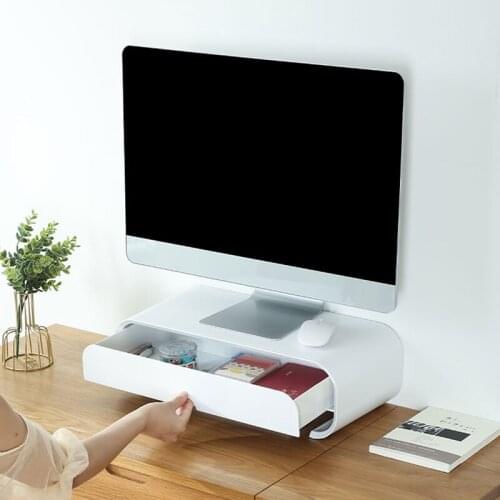 Ergonomic Laptop Stand Desk Organizer Drawer Monitor Bracket Letter File Holder Home Office Accessories Table Storage Box