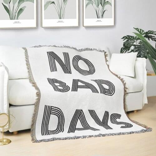 Kawaii Blankets For Beds Sofa Carpet Home Decor Throw Blanket Leisure Tapestry Cotton Thread Knitted Letters Bohemian Sofa Cover