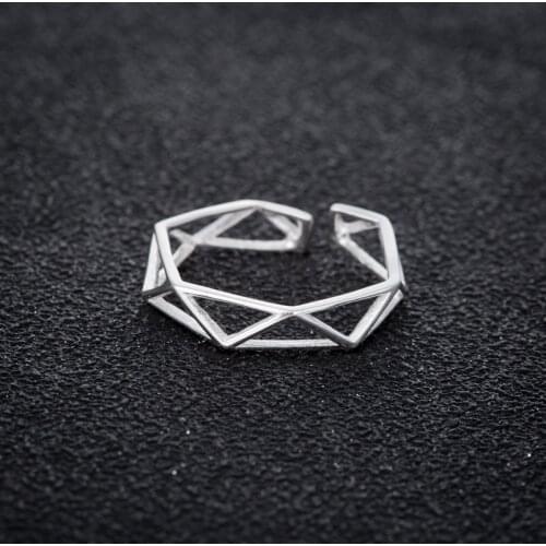 SMJEL New Fashion Punk Geometric Rings for Women Adjustable Simple Jewelry Party Gifts SYJZ092