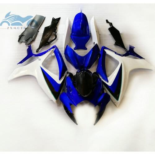 Injection Fairing kits for SUZUKI 06 07 K6 GSXR600 R750 motorcycle fairings parts GSXR 750 2006 2007 GSXR600 blue white sets