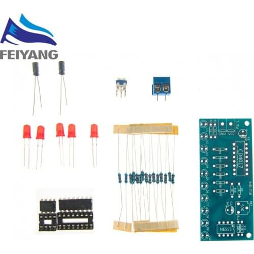 NE555 CD4017 Running LED Flow Light Electronic Production Suite Control Board Module Capacitor Oscillator Clock Siganal DIY Kit