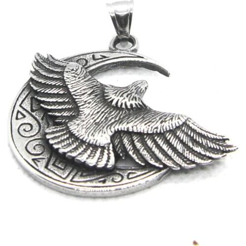 Newest Design Flying Bird Pendant 316L Stainless Steel Fashion Jewelry Punk Freedom Eagle Pendant