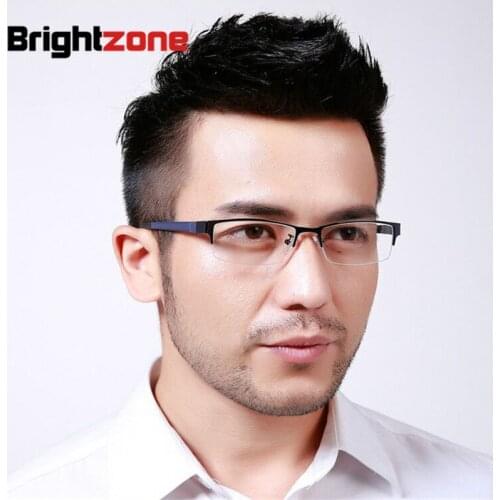 2020 New spectacle eyeglasses metal Half-rim optical frames eyewear for men women Myopia glasses oculos 80001