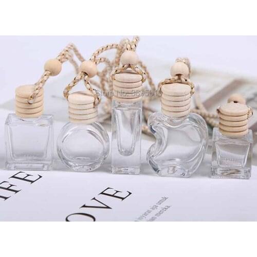 New Hot Air Freshener Car Hanging Diffuser Empty Glass Perfume Fragrance Bottle Gift F502