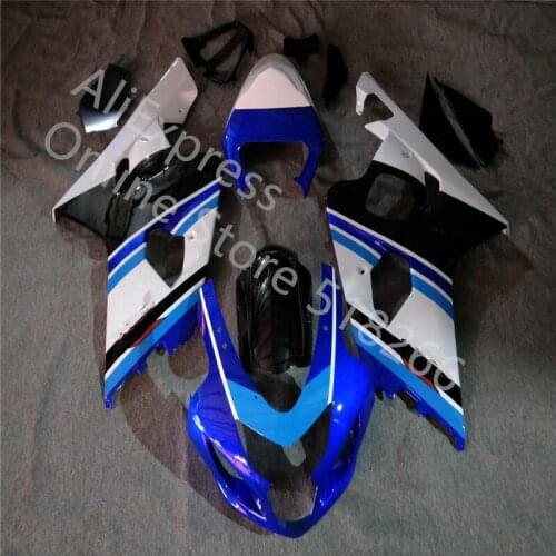 Blue white black Motorcle fairing for SUZUKI GSXR600 -750 04 05 GSXR750 2004-2005 Bodywork fairing