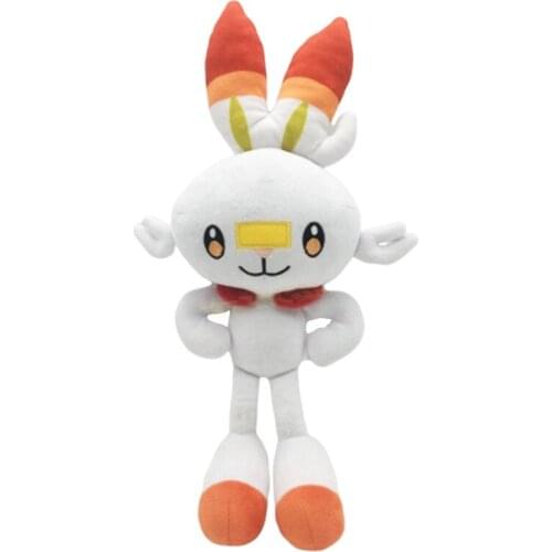 TAKARA TOMY PKM Plush Doll Pokemon Soft Grookey Sobble Scorbunny Rabbit Monkey Animal PP Cotton Stuffed Toys for Kids