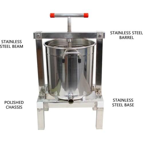 Stainless steel wine presser filter commercial honey wax press machine beekeeping tool equipment
