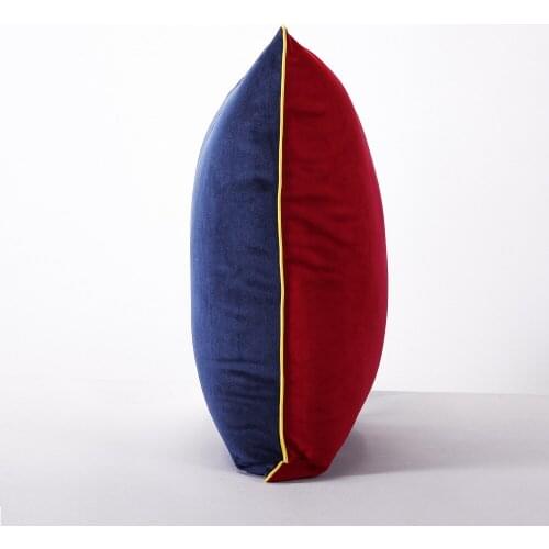 2pcs/set Luxury Velvet Pillow Covers Double Color Matching Pillowcase Sofa Bed Waist Pillow Custom Cushion Cover Home Decor