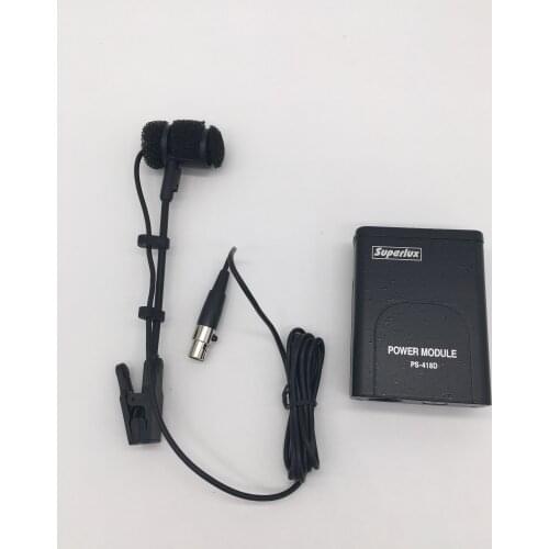 Superlux PRA383DXLR clip-on Gooseneck Saxophone microphone for stage performance musical instrument recording,with PS418D preamp