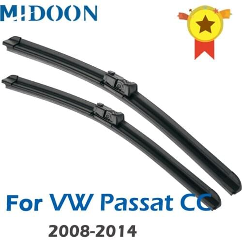 MIDOON Wiper Blades for VW Passat CC Fit Push Button Arms 2008 2009 2010 2011 2012 2013 2014