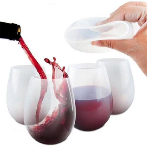 Silicone Wine Glass Outdoor Unbreakable Cup Drinking Water Beer Whiskey Stemless Shatterproof Glass Verre A Boire Cam Bardak 3