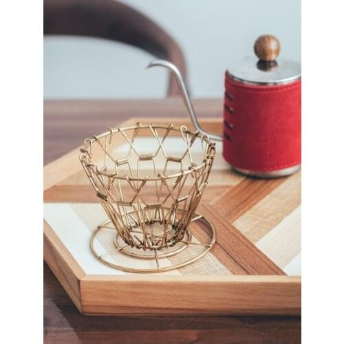 Nordic Ins Style Foldable Portable Creative Hand Brew Pour Over Coffee Metal Filter Cup Outdoor Camping Gear