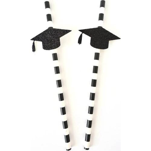 Graduation Party Paper Straws - Set of 25