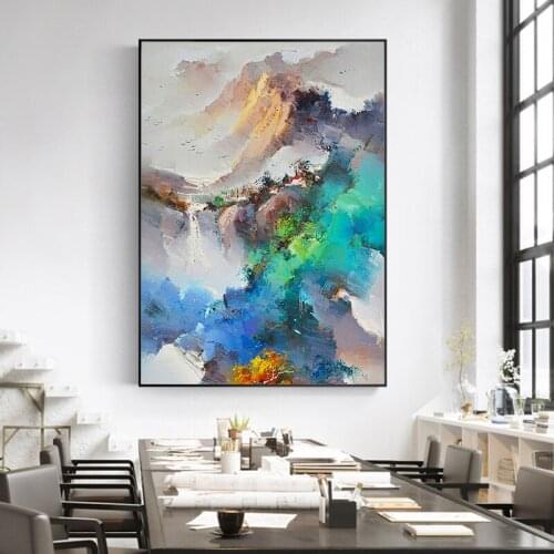 Modern Hand Painted Oil Painting Wall Art Canvas Painting Chinese Style For Living Room Home Decoration Pictures
