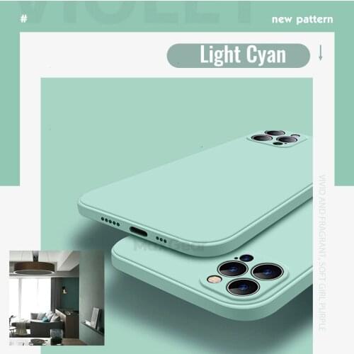Thin Soft Case For iPhone 7 8 6 6s Plus SE2 Original Liquid Silicone Cover Candy Coque Capa For iPhone X Xs 11 12 Pro Max XR