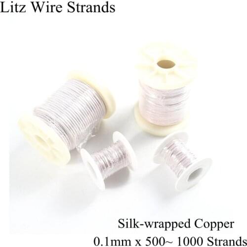 0.1x500 0.1x540 0.1x600 0.1x640 0.1x700 0.1x800 0.1x900 0.1x1000 Litz Wire Strand Enamelled Copper Litz Wire Strands 0.1mm 0.1