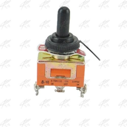 1 Piece SPDT Waterproof Switch Cap ON-OFF-ON Miniature Toggle Switches 15A 250VAC / 20A 125VAC VE180 P0.4 E-TEN1122