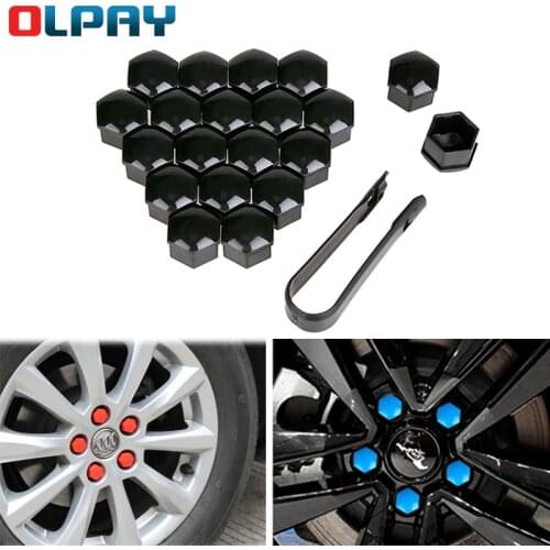 20pcs 17mm Car Wheel Nuts Covers Auto Caps Hub Screw Protector Bolt Head Cover Cap Plastic Tire Wheel Screw Bolts Car Styling