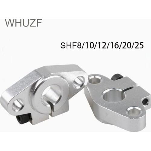 2/4pcs SHF8 SHF10 SHF12 shf16 shf20 shf25 Aluminum linear Rod Rail Shaft Support CNC Router Parts 3d Printer Parts