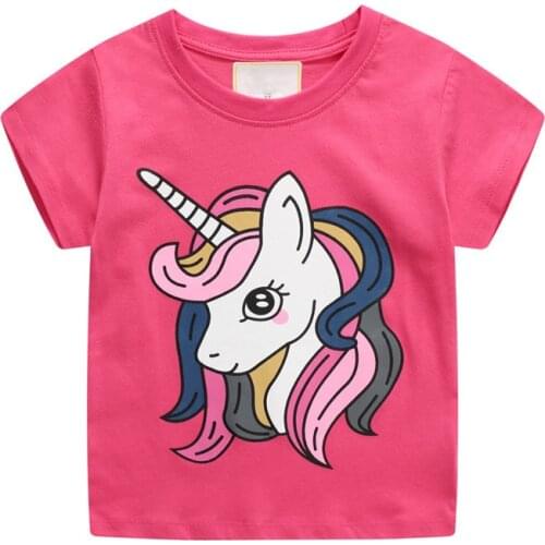 2021 Unicorn T-shirt Kids Clothes Summer Tops T Shirt Camisetas Unicornio Tshirt Vetement Enfant Fille T Shirts Roupa Infantil