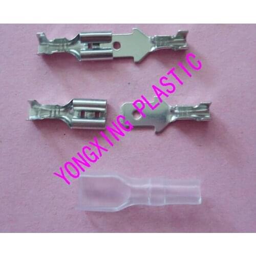 400piece/lot motorcycle termial kits 4.8 male and female insulated terminal block sleeves