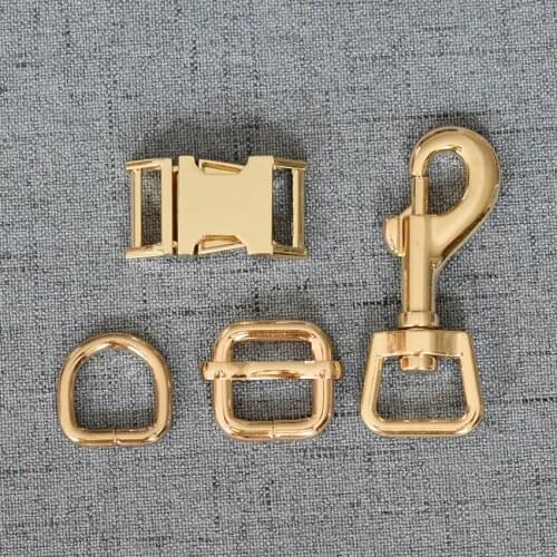 50 Sets 15mm 20mm 25mm Webbing Metal Buckle Carabiner Lobster Clasp Strap Slider D Ring Snap Hook For Pet Dog Collar Leads Lock