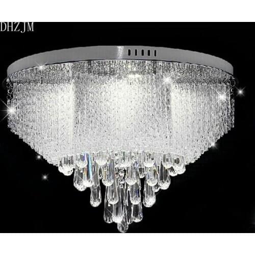 Free shipping New Modern Crystal Ceiling Light Fixtures Large Lustre De Cristal Sala For Living Room Dia80*H51CM LED Abajur