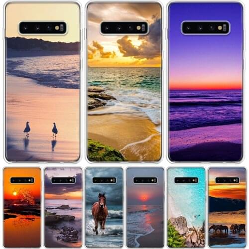 Beach Ocean Phone Case for Samsung Galaxy S10 S20 Ultra Note 10 9 8 S9 S8 S7 J4 J6 J8 Plus Lite + Popular Cover Capa