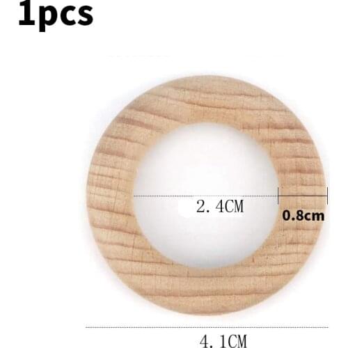 1Pcs/3pcs/5pcs Wooden 40mm Wooden Ring Baby Teether Personalized Custom Beech Wooden Ring Newborn Toy Wooden Molar Ring