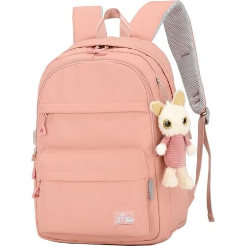 Satchel Kids Bookbag Solid Color Princess Schoolbag Infantil Cute School Bags for Girls Children Primary School Backpack