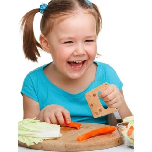 Kids Wooden Cutter For Cooking Safe Kitchen Cutting Toy Protective Cute Children DIY Tool Vegetables Fruits Knife Safety Kitchen