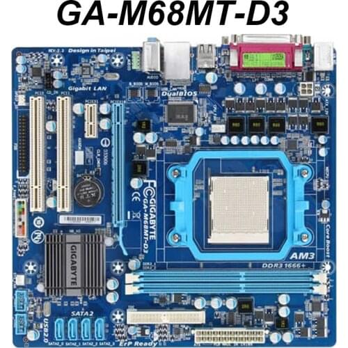 For Gigabyte GA-M68MT-D3 Original Desktop Motherboard For AMD GA-M68MT-D3P DDR3 Socket AM3 8GB VGA M68MT-D3 USB2.0 Motherbaord