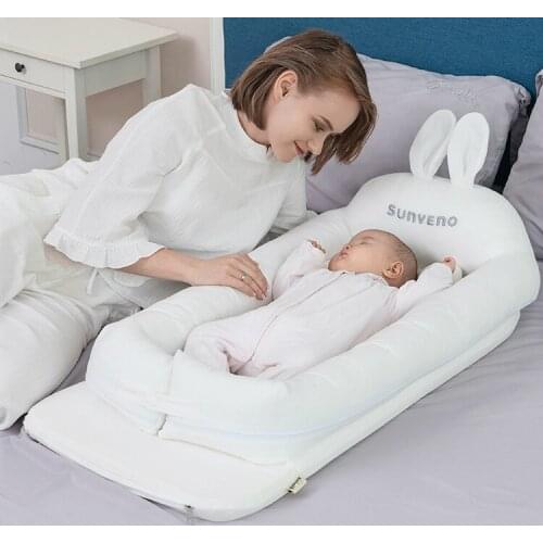 Travel Baby Bed-in-bed Portable Neonatal Cot Pressure-proof Multifunctional Bionic BB Crib Bed