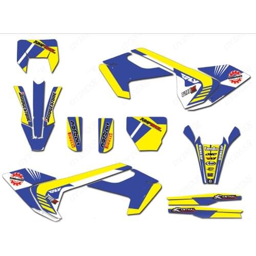 Motocross TEAM GRAPHICS DECALS Stickers For Husqvarna TC FC TX FX FS 2016 2017 2018 TE FE 150 200 250 300 350 450 2017 2018 2019