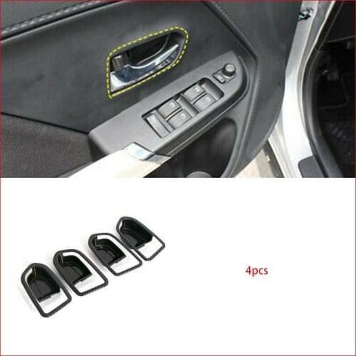 4pcs Carbon Accessories Inner Door Handle Bowl Frame for Toyota Rush 2018-2020