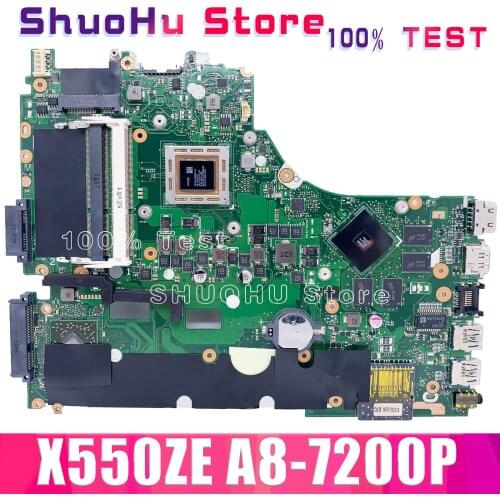 KEFU K550Z For ASUS X550ZE X550Z VM590Z A555Z K555Z X555Z EDP/LVDS Laptop Motherboard Tested 100% work original A10-7400P CPU
