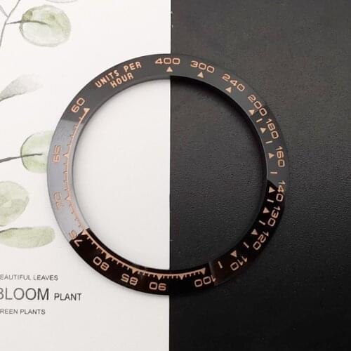 Ceramic Watch Bezel Insert For Rolex Daytona 116515,Black And Rose Gold Digits