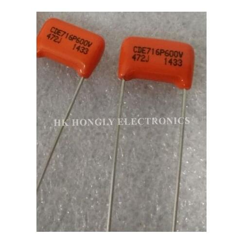 10PCS CDE716P600V 472J 103J 393J 104J CDE 716P 600V 5% 0.0047UF 0.01UF 0.039UF 0.1UF P=12mm 17mm 25mm Film Capacitor